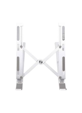 Generic 7-Level Adjustable Aluminum Alloy Foldable Laptop Stand Silver