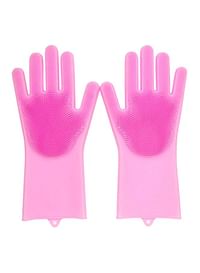 2-Piece Silicone Glove Set Pink