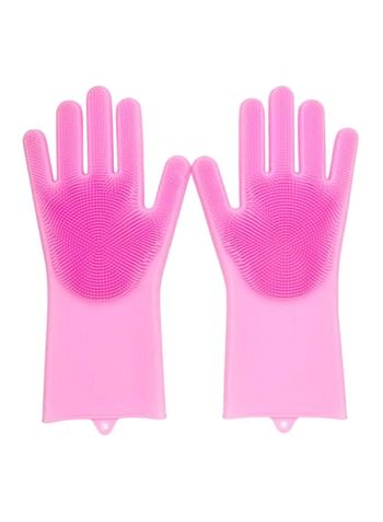 2-Piece Silicone Glove Set Pink