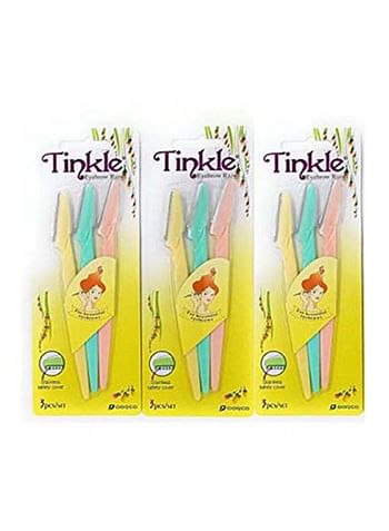 Tinkle 12 Piece Eyebrow Razor Set Multicolour