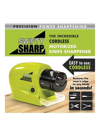 Cordless Motorized Knife Sharpener Green/Black