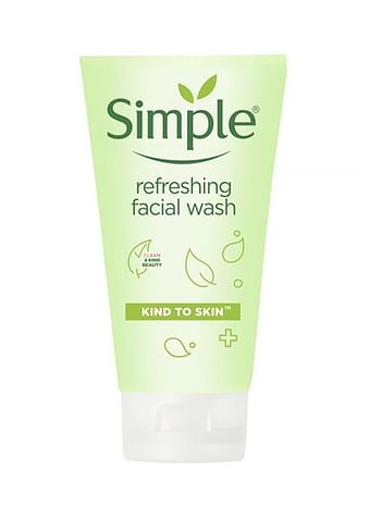 simple Refreshing Facial Wash, Soap Free, For All Skin Types 150ml