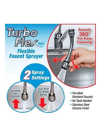 Turbo Flex Swivels 360 Degree Sponge Holder Silver