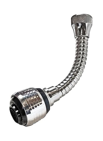 Turbo Flex 360 Instant Hands Free Faucet Swivel Spray Sink Hose Silver 6inch