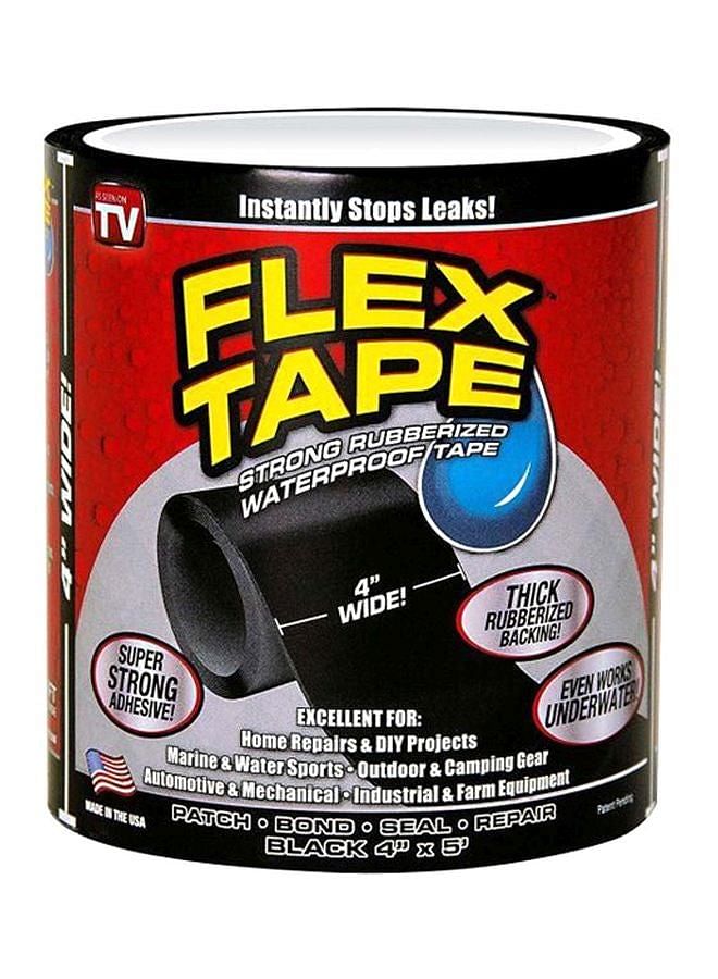 Flex Seal Strong Rubberized Waterproof Tape Black 4x5inch