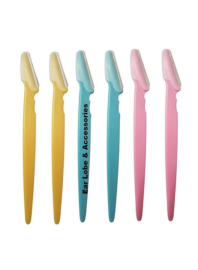 Ear Lobe & Accessories 6-Piece Tinkle Eye Brow Razor Multicolour