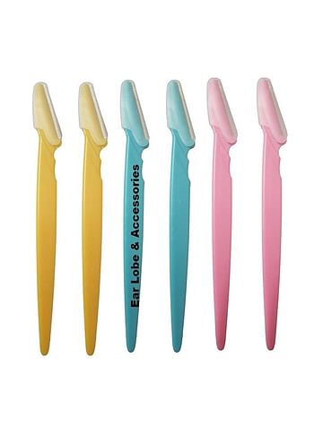 Ear Lobe & Accessories 6-Piece Tinkle Eye Brow Razor Multicolour