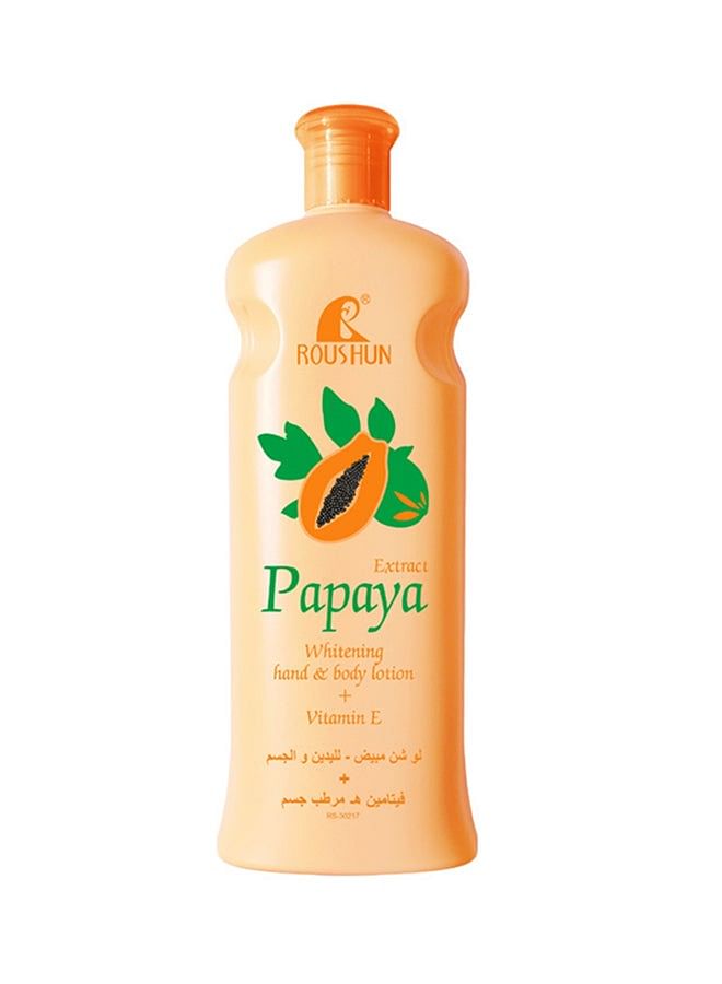 ROUSHUN Papaya Whitening Hand & Body Lotion Vitamin E 600ml