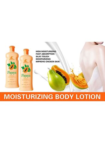 ROUSHUN Papaya Whitening Hand & Body Lotion Vitamin E 600ml