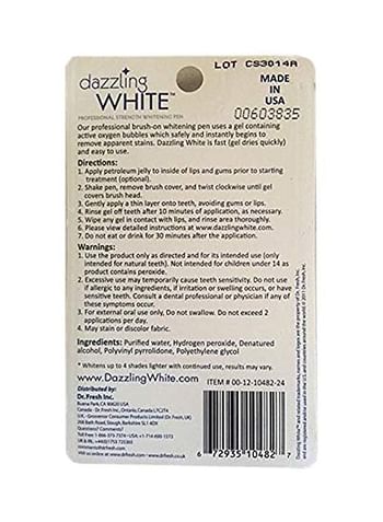 Dazzling White Teeth Whitening Pen White/Clear 2grams