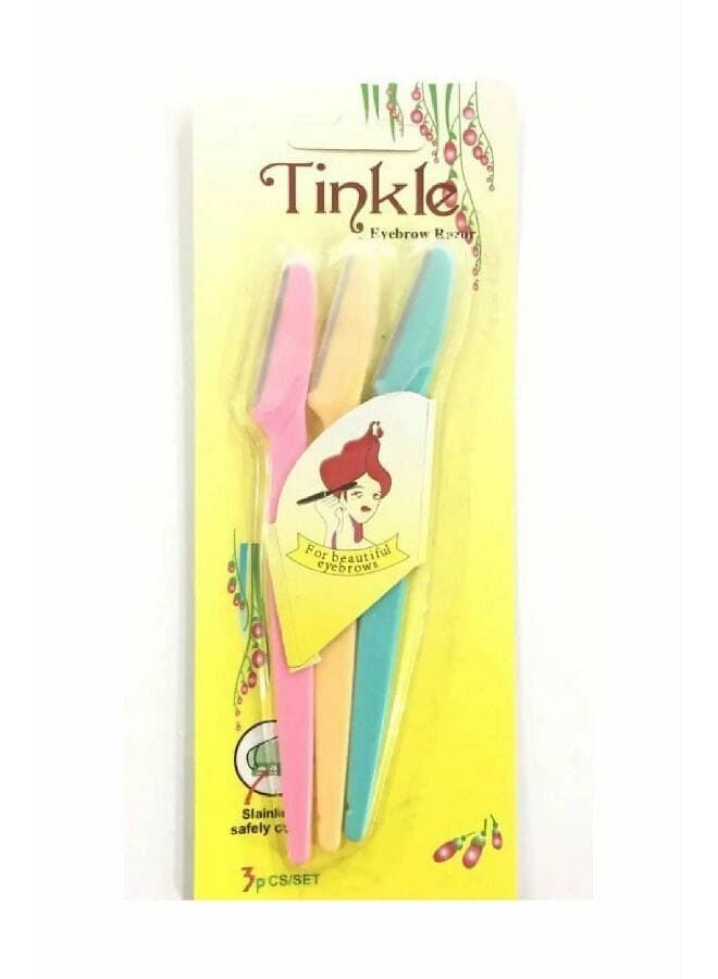 Tinkle 3-Piece Eyebrow Trimmer Set Multicolor