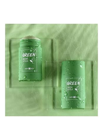 Mengsiqi Green Tea Oil Control Cleansing Solid Mask Green 40grams