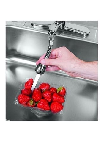 AS SEEN ON TV Turbo Flex 360 Flexible Faucet Sprayer Silver 6inch