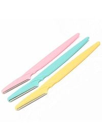 Tinkle Set Of 3 Eyebrow/Facial Hair Razor Pink/Blue/Yellow