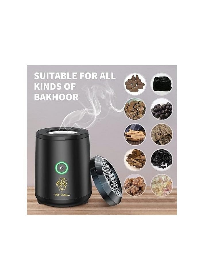 Oud Bukhoor Mini Bakhour, Type-C Charging, Compact & Portable, 10-15 Times Working Capacity, Accompanied by Fragrance