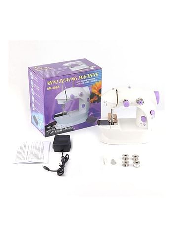 Portable Electric Sewing Machine 20-LU White/Purple