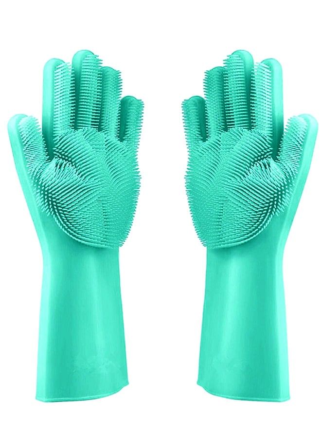 Magic Silicone Dish Washing Gloves Multicolor One Size