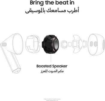 Samsung Galaxy Buds3 Wireless Bluetooth Earbuds with Adaptive EQ/ANC Hi-Fi Sound 360 Audio UAE Edition - Silver