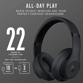 Beats Studio3 Wireless Over‑Ear Headphones - Matte Black