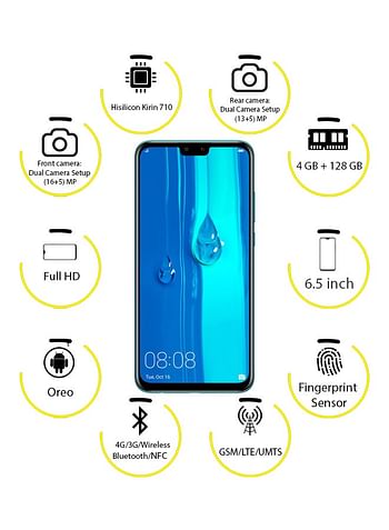 HUAWEI Y9 Dual-SIM 4G LTE 128GB 4GB RAM - Sapphire Blue