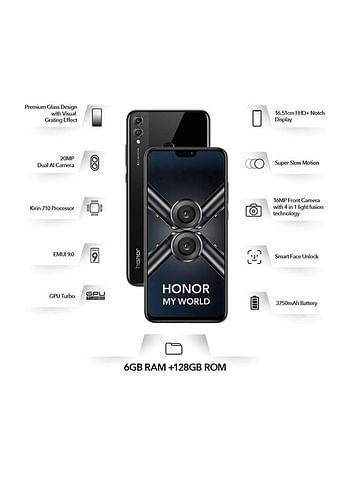 Honor 8X Dual-SIM 4G LTE 128GB 6GB RAM - Black