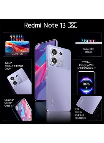 Xiaomi Redmi Note 13 Dual SIM Chromatic Purple 8GB RAM 256GB 5G