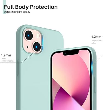 vizroyi Enhanced iPhone 13 Shockproof Case, Drop Test Military Grade Design iPhone 13 Smooth Premium Touch 6.1" Hard Case, Soft TPU Cool iPhone 13 Boys Phone Case Coral,Matcha Green