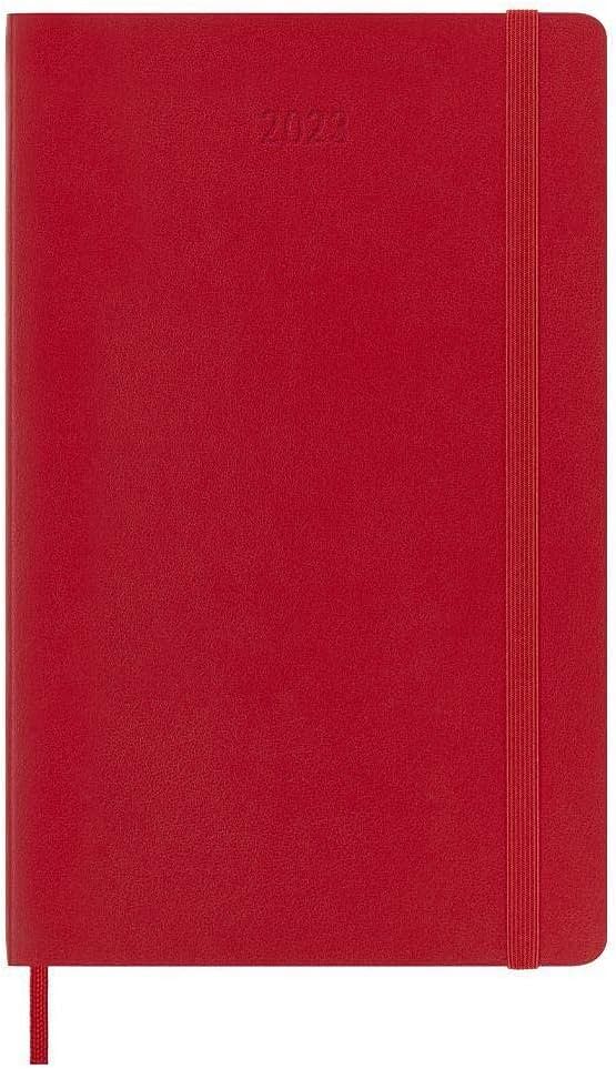 Moleskine Weekly Planner 2023, 12-Month Weekly Diary, Weekly Planner and Notebook, Soft Cover, Large Size 13 x 21 cm, Colour Scarlet Red