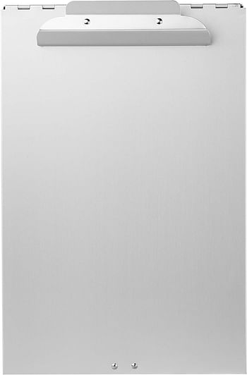 Amaz-on Basics Metal Clipboard with 2 Compartments and Interior 250 Sheet Paper Storage 14.09 x 9.21 x 2.6 Inches letter size - Silver