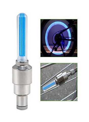 Generic 2-Piece Tire Valve Cap  Spoke Neon Flash LED Lamp - Blue