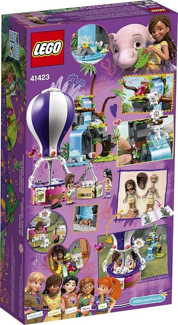 LEGO Friends Tiger Hot Air Balloon Jungle Rescue 41423; LEGO Friends Adventure Set Features a Toy Hot Air Balloon and LEGO Friends Buildable Figures for Hours of Creative Fun, New 2020 (302 Pieces)