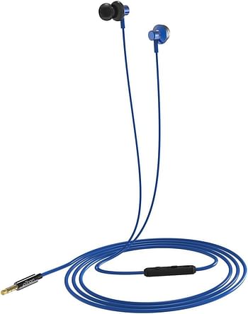 pTron Pride Lite HBE (High Bass Earphones) in Ear Wired Earphones with Mic 10mm Powerful Driver for Stereo Audio Noise Cancelling Headset with 1.2m Tangle-Free Cable 3.5mm Aux -Blue