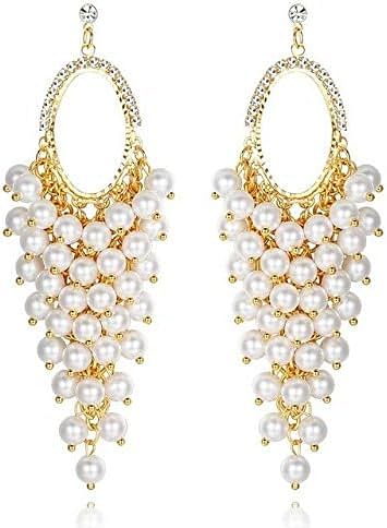 YouBella Gold Plated Crystal Earrings for Girls and Women