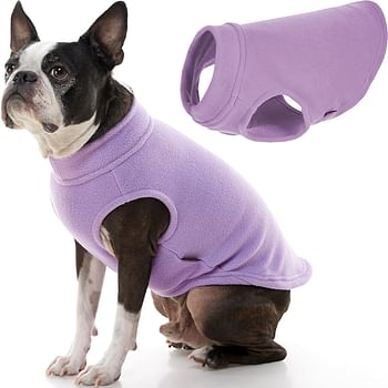 Gooby Stretch Fleece Pull Over Cold Weather Dog Vest, X-Large, Lavender