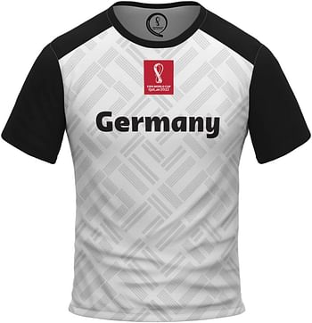 Fifa World Cup Qatar 2022 Germany Men's Tshirt - White and Black