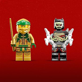 LEGO NINJAGO Lloyd’s Mech Battle EVO Building Set 71781, with 2 Action Figures, 2 Posable Ninja Action Figures to Build, Ninja Toy for Kids Ages 6+ with Bone Warrior and Golden Lloyd Minifigures