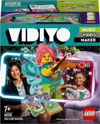 LEGO 43110 VIDIYO Folk Fairy BeatBox Music Video Maker, Musik Spielzeug Set für Kinder mit AR App und Fee Minifigur