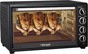 Bompani Electric Oven - 65L With Grill, 60 min Timer, 4 knobs, 100-250°C Temp Control, Non - Stick Chamber and Stainless Steel Heating Element  - BEO65