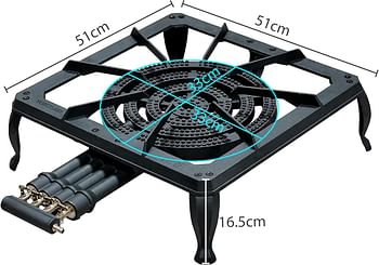 Yokosaki Cast Iron Gas Stove Outdoor stove, Home Large Cooking Stove, Outdoor Camping Stove - YS08 Heavy شولة موقد غاز تشولة يوكوساكي