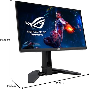 ASUS ROG Swift Pro PG248QP NVIDIA® G-SYNC® esports gaming monitor- 24.1-inch FHD, 540 Hz (OC), Esports-TN panel, NVIDIA® Reflex Analyzer, ULMB 2, adjustable base, ESS codec, DisplayHDR™ 400