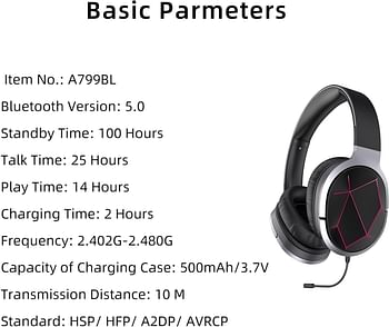 Awei A799BL Foldable Gaming Wireless Headphone - Black