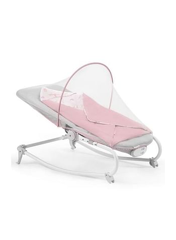 Kinderkraft Baby Bouncer Felio With Accessories And Removable Toy Bar - Grey/Pink