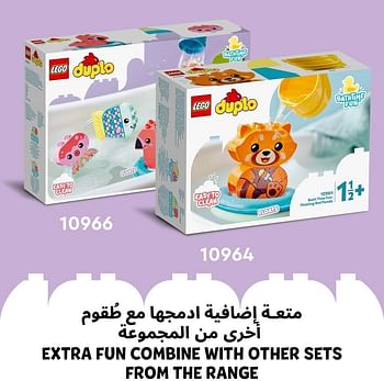 LEGO 10965 DUPLO Bath Time Fun: Floating Animal Train Bath Toy for Babies and Toddlers 1.5-3 Years Old with Duck, Hippo and Polar Bear, Bathtub Water Toys, Easy to Clean