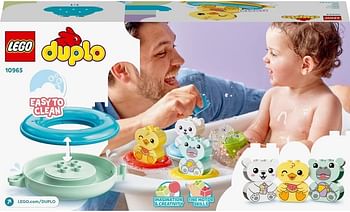 LEGO 10965 DUPLO Bath Time Fun: Floating Animal Train Bath Toy for Babies and Toddlers 1.5-3 Years Old with Duck, Hippo and Polar Bear, Bathtub Water Toys, Easy to Clean