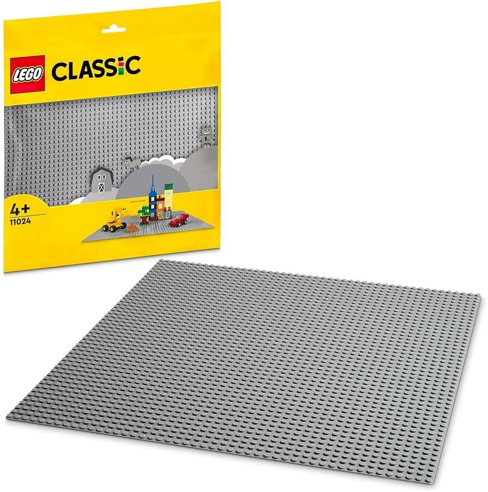 LEGO 11024 Classic Grey Baseplate, Construction Toy for Kids 48x48 Stud Building Base, Build and Display Board Set