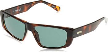 Guess Unisex Rectangular Gu823152N58 Sunglasses, Brown, 58-15-145