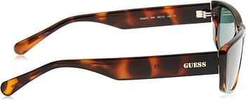 Guess Unisex Rectangular Gu823152N58 Sunglasses, Brown, 58-15-145