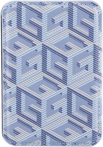 Guess Wallet Cardslot Stand Gcube Stripe Magsafe - Blue