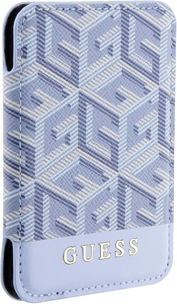 Guess Wallet Cardslot Stand Gcube Stripe Magsafe - Blue