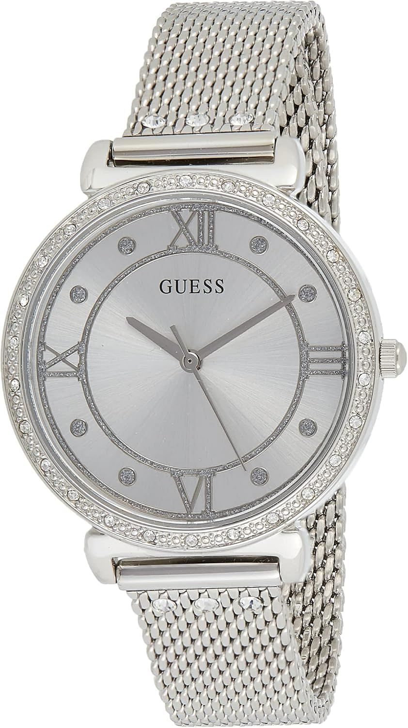 GUESS Womens Quartz Watch Analog Display and Stainless Steel Strap W1289L1